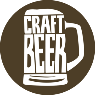 Hand Drawn Lettering Craft Beer Brown Sticker