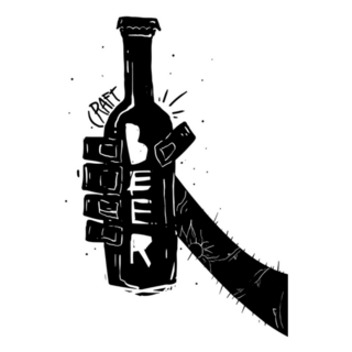 Hand Drawn Lettering Craft Beer Sticker