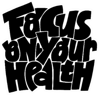 Hand-drawn Lettering Focus On Your Health Dentist Sticker