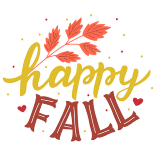Hand Drawn Lettering Happy Fall Sticker