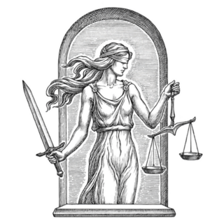 Hand Drawn Libra Goddess Of Justice Sticker