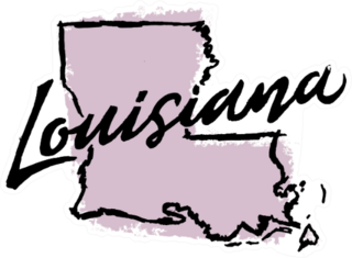 Hand Drawn Louisiana State Sticker