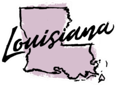Hand Drawn Louisiana State Sticker