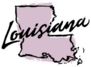 Hand Drawn Louisiana State Sticker