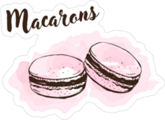 Hand Drawn Macaroons Sticker
