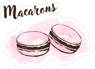 Hand Drawn Macaroons Sticker
