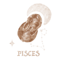 Hand Drawn Magic Bunny Pisces Sticker