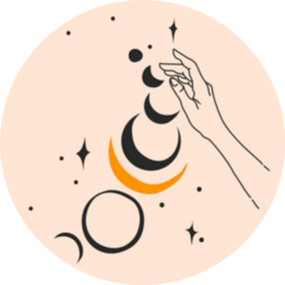 Hand Drawn Magical Moon Elements Sticker