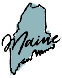 Hand Drawn Maine State Sticker