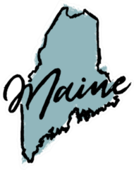 Hand Drawn Maine State Sticker