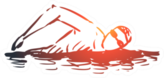 Hand Drawn Man Swim In Pool Sticker