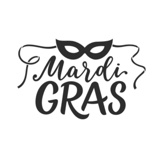 Hand Drawn Mardi Gras Louisiana Lettering Sticker