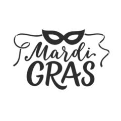 Hand Drawn Mardi Gras Louisiana Lettering Sticker