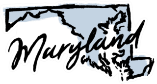 Hand Drawn Maryland State Sticker