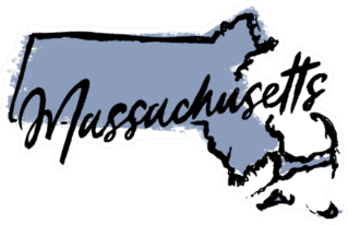 Hand Drawn Massachusetts State Sticker