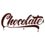 Hand Drawn Melted Chocolate Lettering Sticker