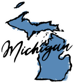 Hand Drawn Michigan State Sticker