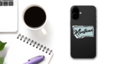 Hand Drawn Montana State Sticker on a Phone (New) example