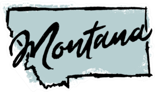 Hand Drawn Montana State Sticker
