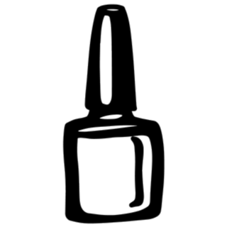Hand Drawn Nail Polish Bottle Icon Sticker