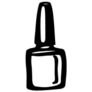 Hand Drawn Nail Polish Bottle Icon Sticker