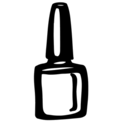 Hand Drawn Nail Polish Bottle Icon Sticker