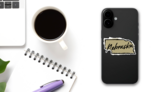 Hand Drawn Nebraska State Sticker on a Phone (New) example