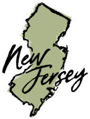 Hand Drawn New Jersey State Sticker