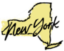 Hand Drawn New York State Sticker