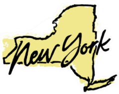 Hand Drawn New York State Sticker