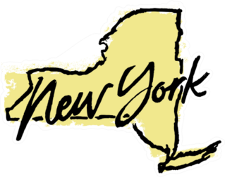 Hand Drawn New York State Sticker