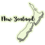 Hand Drawn New Zealand Map Sticker