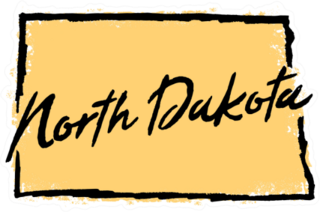 Hand Drawn North Dakota State Sticker
