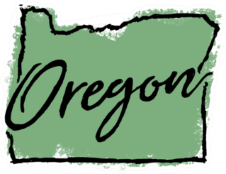 Hand Drawn Oregon State Sticker