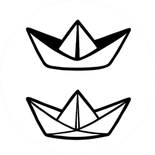 Hand Drawn Paper Boats Illustration Sticker