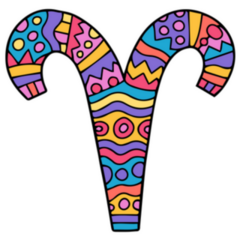 Hand Drawn Patterned Astrological Sign Sticker