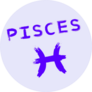 Hand Drawn Pisces In Purple Sticker