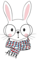 Hand Drawn Rabbit Illustration Sticker