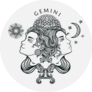 Hand Drawn Romantic Zodiac Gemini Sticker