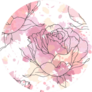 Hand Drawn Rose Seamless Pattern Paint Spots Sticker