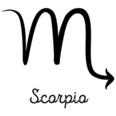 Hand Drawn Scorpio Zodiac Sticker