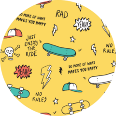 Hand Drawn Skateboarding Elements Sticker