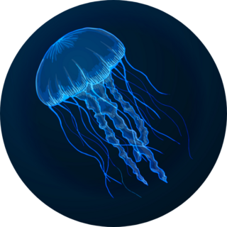 Hand Drawn Sketch Isolated Jellyfish Sticker