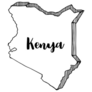 Hand Drawn Sketch Kenya Map Sticker