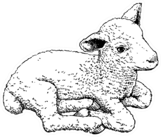 Hand Drawn Sketch Of A Cute Little Lamb Sticker