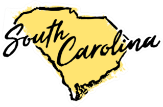 Hand Drawn South Carolina State Sticker