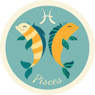 Hand-drawn Style Pisces Fish Sticker