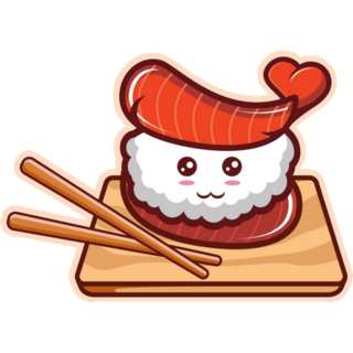Hand Drawn Sushi Sticker
