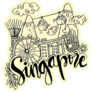 Hand Drawn Symbols Of Singapore Sticker