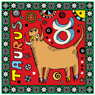 Hand Drawn Taurus Horoscope Doodle Sticker